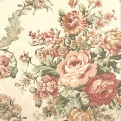 Mill Creek Vintage Floral WHEAT Pink Cotton Drapery Pillow Upholstery Fabric BTY