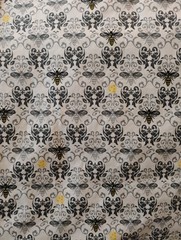 41″x67″ BUMBLE BEE Floral Small Swirl Honeycomb Beehive FABRIC COTTON