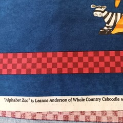 Henry Glass Whole Country Caboodle “Alphabet Zoo” Cotton Panel 43″ x 23″
