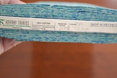 By 1/2 Yd, Turquoise & Blue Floral Batik, Indonesia, Hoffman, Hand Painted, B522