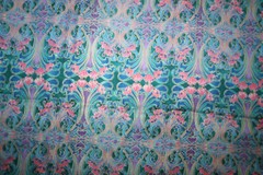 WINDSOR COLLECTION FROM HOFFMAN-FLOURISHES IN BLUE AND PINK -100% COTTON FABRIC