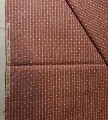 1987 Fabric Pink Mauve Tiny Heart & Stripes Quilting Crafts Vintage 44″x54″