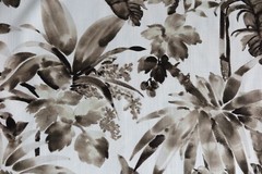 CHIVASSO CURTAIN FABRIC DESIGN “Jungle Like” 3.6 METRES CHARCOAL LINEN BLEND