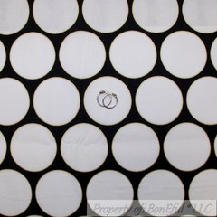 BonEful Fabric FQ Cotton Quilt Black White B&W Gold Chevron Stripe Block Square