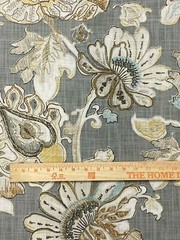 Almada in Granite BTY Richloom 100% Cotton Slub Duck 54″ Wide Gray Jacobean