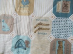 Waverly Early Americana “AMERICANA” Cotton Fabric 35″ x 35” Vintage 60`s RARE