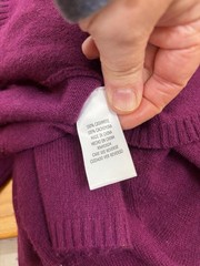 Cutters Lot Of 3 100% Cashmere Sweaters Upcycle Crafters in Natural Beige Violet