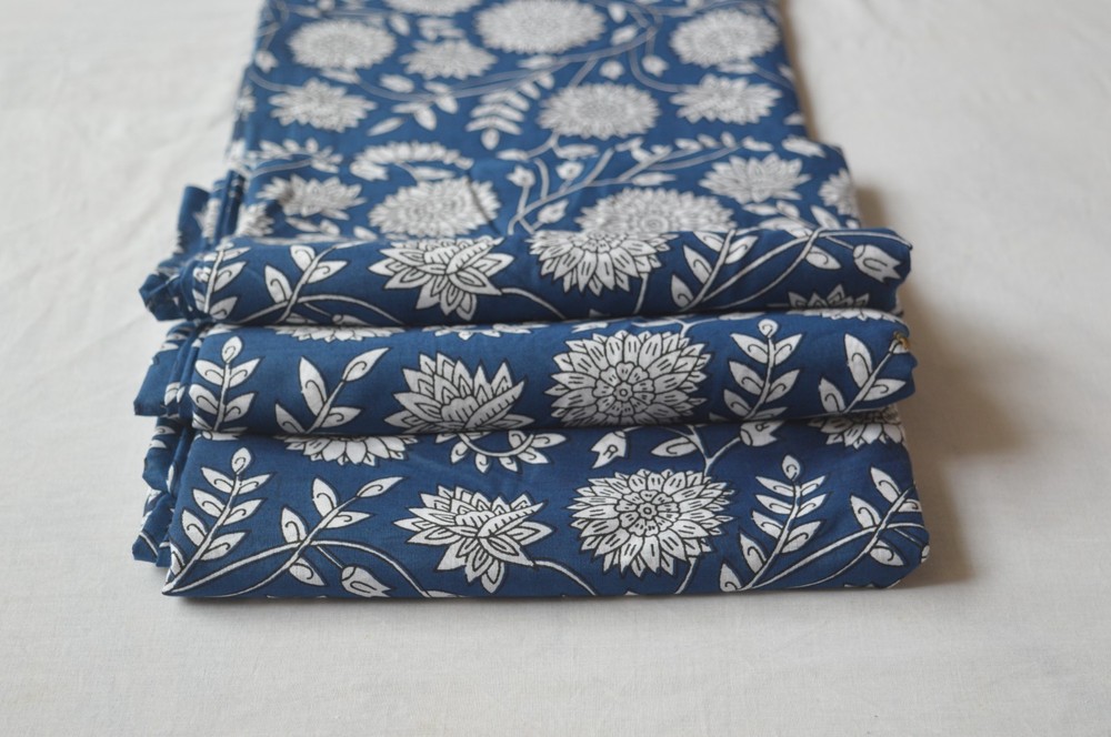 NO TARRIF CHARGES 100% ✅100%Cotton Floral Print Hand Print 10 Yard fabric ZK-8