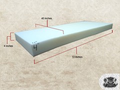 4″x40″x72″ Medium Density High Quality Foam Sheet
