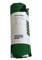 Ikea ANGSFIBBLA Pre-cut Fabric Abstract Green Curtains 59×118″ 305.690.43 NEW