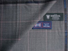 DORMEUIL 95% WOOL + 5% CASHMERE “VINTAGE” SUITING FABRIC “cashmere TOWNTX”-3.5 m