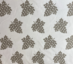 Grape Leaves Floral Double Sided Reversible Beige Cream Garden Upholstery 3 yd