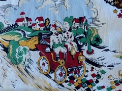 RED ROOSTER FABRIC~Sweet Adeline~1800s COUNTRYSIDE SCENES~Gay 90s~CROQUET~43×74~