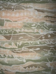 Omega Textiles Abtract Stripe Lightweight Pastel Fabric Green Tan Peach BTY W12