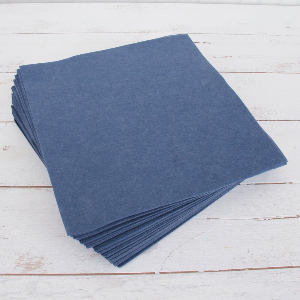 Premium Felt Sheets 50 Pack – 12″ x 12″ – Navy – Soft Wool-Like 1.2mm