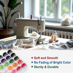 StiVerse 36 Colors Bobbin Thread Size A Class 15 (SA156), 36 (36PCS)