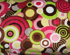 CIRCLES RINGS MINKY CUDDLE SMOOTH SILKY PLUSH SEW QUILT CRAFT FABRIC BTY+PRECUTS