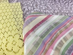 Romantic Pastel Slow Stitch Bundle with Vintage Fabrics, Trim, Buttons & Beads