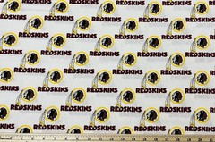 WASHINGTON REDSKINS VINTAGE NFL Football, 100% Cotton Fabric, (10” x 58”) New