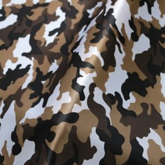By Yard Camouflage Pattern Satin Fabric Charmeuse Lining Material Soft