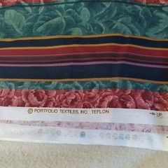 Teflon Floral Striped Upholstery fabric Portfolio Textiles Colorful 5yds x56″