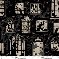 HALLOWEEN DARKLY ENCHANTED BY BLANK QUILTING Spooky Silhouettes Fabric HALF YARD