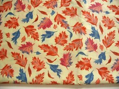 107″ Vintage Pink & Blue Leaves Fall Autumn