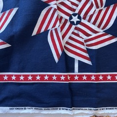 WIDE Pinwheel Double Border Patriotic American Stars Stripes Daisy Kingdom 3 Y