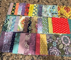 Tula Pink 6″ Squares #2 – Various Lines – 72 Squares