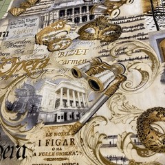 Night at the Opera Cotton Fabric, Kanvas Studio, Benartex. 2 yards