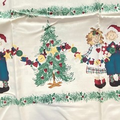 BTY Raggedy Christmas Border Fabric Daisy Kingdom Cotton Print