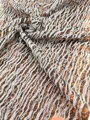 Black White Linen Blended Unique Fabric By 2 Meters, Natural Sewing Fabrics.