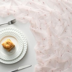 Counfeisly Blush Pink Tulle Fabric 1 Yard
