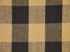 Black And Tea Dye Buffalo Check Cotton Homespun Fabric | Farmhouse Fabric