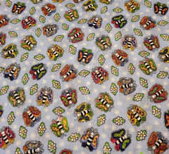 Bunny Hop BTY General Fabrics Butterflies Dusty Blue