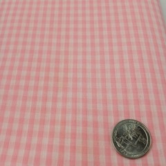 4.25 yards Pink & White Check 7 per inch Fabric Synthetic Polyester- 44″ width