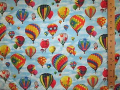 HOT AIR BALLOON SKY BALLOONS COTTON FABRIC FQ