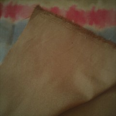 Faux Suede polyester micro fiber fabric-light brown with stripe design-46″ x 46″