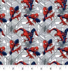 Marvel Spiderman Web Crawler Superhero Cotton Fabric by Springs Creative, BTHY