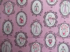 JO-ANN`S Bottles of Love Potion GLITTER Cotton Fabric SBTY X 44″W NEW