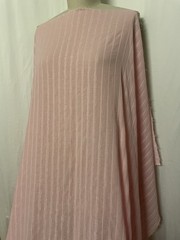 Bubblegum Pink Cotton Stripe Gauge w/ Lurex Fabric 2 Yards 16″ Long & 58″ Wide