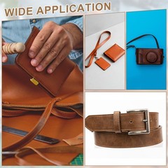 Genuine Leather Sheet, 11.8″x11.8″ Natural Distressed Leather Pieces, Orange