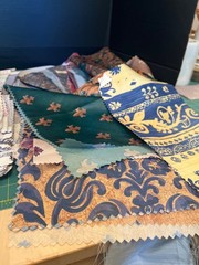 Vintage Fabric Remnants Assorted Patterns & Colors Sewing Crafting 5lbs