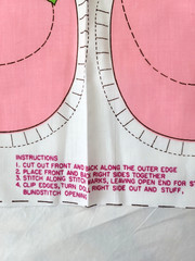 Vtg Raspberry Tart Fabric Panel Cut Sew Stuffed Doll Strawberry Shortcake 1981