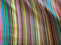 Multi Colored Stripes – Silk/Cotton Voile Batiste Fabric