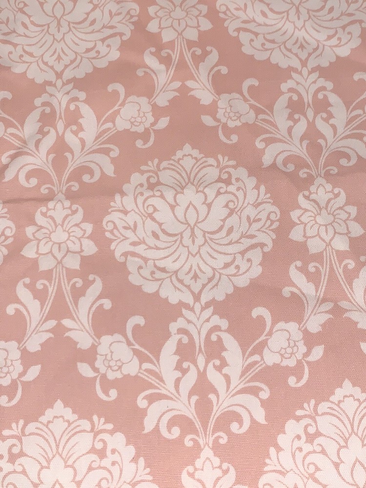 New Waverly Inspiration Pink Ivory/Off White Fabric +/- 7.5 Yds SEE DESCRIPTION