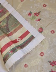 Scalamandre Designer Fabric- Sample GRENADA – Lampas 24 ”x 24 ” Viscose Cotton