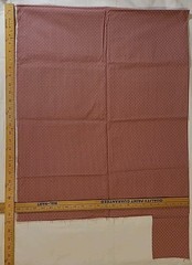1987 Fabric Pink Mauve Tiny Heart & Stripes Quilting Crafts Vintage 44″x54″