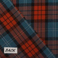 DESIGNER HERRINGBONE PLAID RUST RED BLUE FURNITURE APPAREL FABRIC BY YARD 57″W