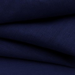 Linen Fabric by the Yard, 61 Inch Wide Navy Blue Blend Cloth, 60% Linen 40% Cott